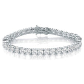 Gemsme 4.0MM Tennis Bracelets for Women - 18K White Gold Plated 4mm Round Cut Cubic Zirconia Classic Tennis Bracelet for Women/Men,Size 6/6.5/7/7.5/8/8.5 inch