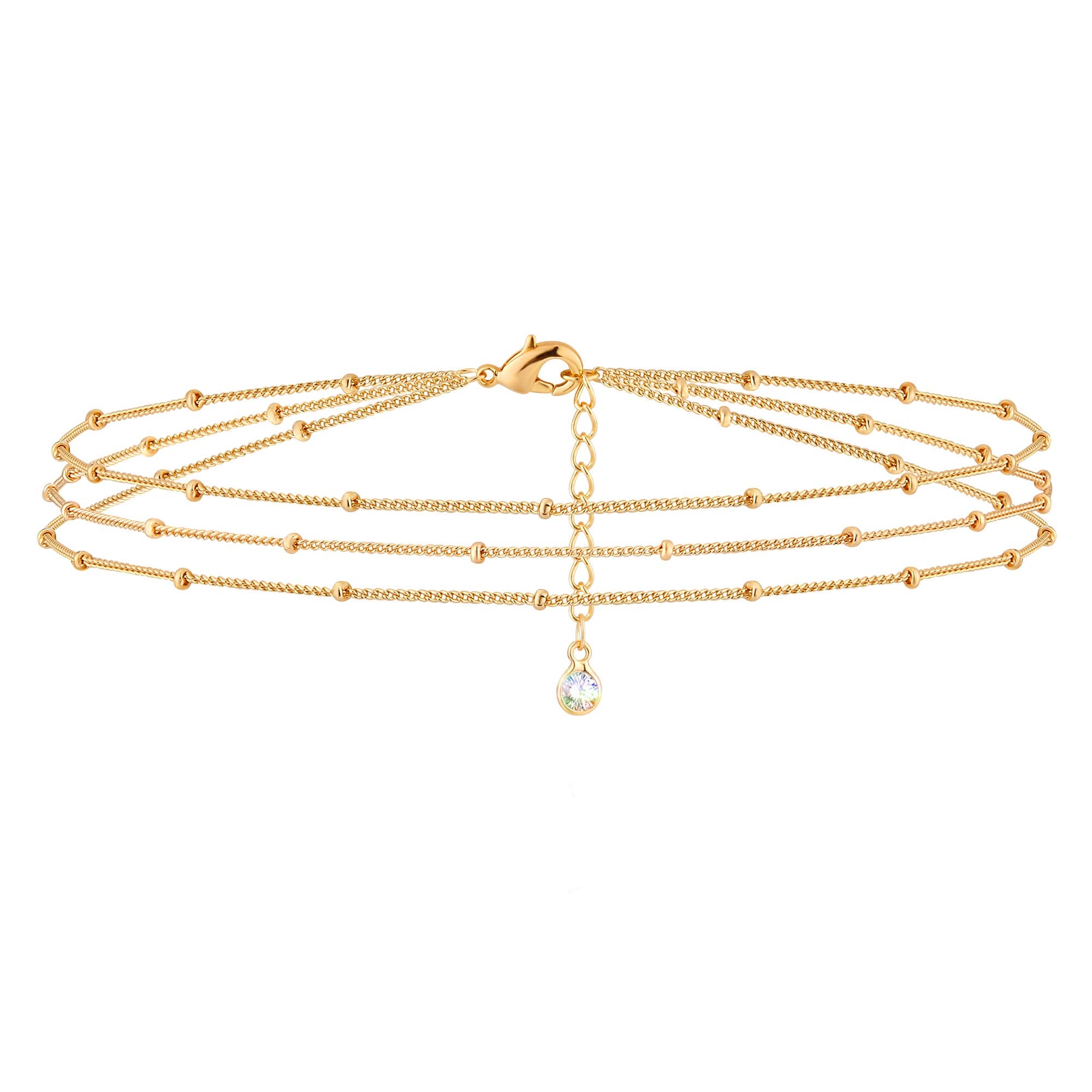 MEVECCO Dainty Chain Bracelets for Women, Layered and Charm Styles