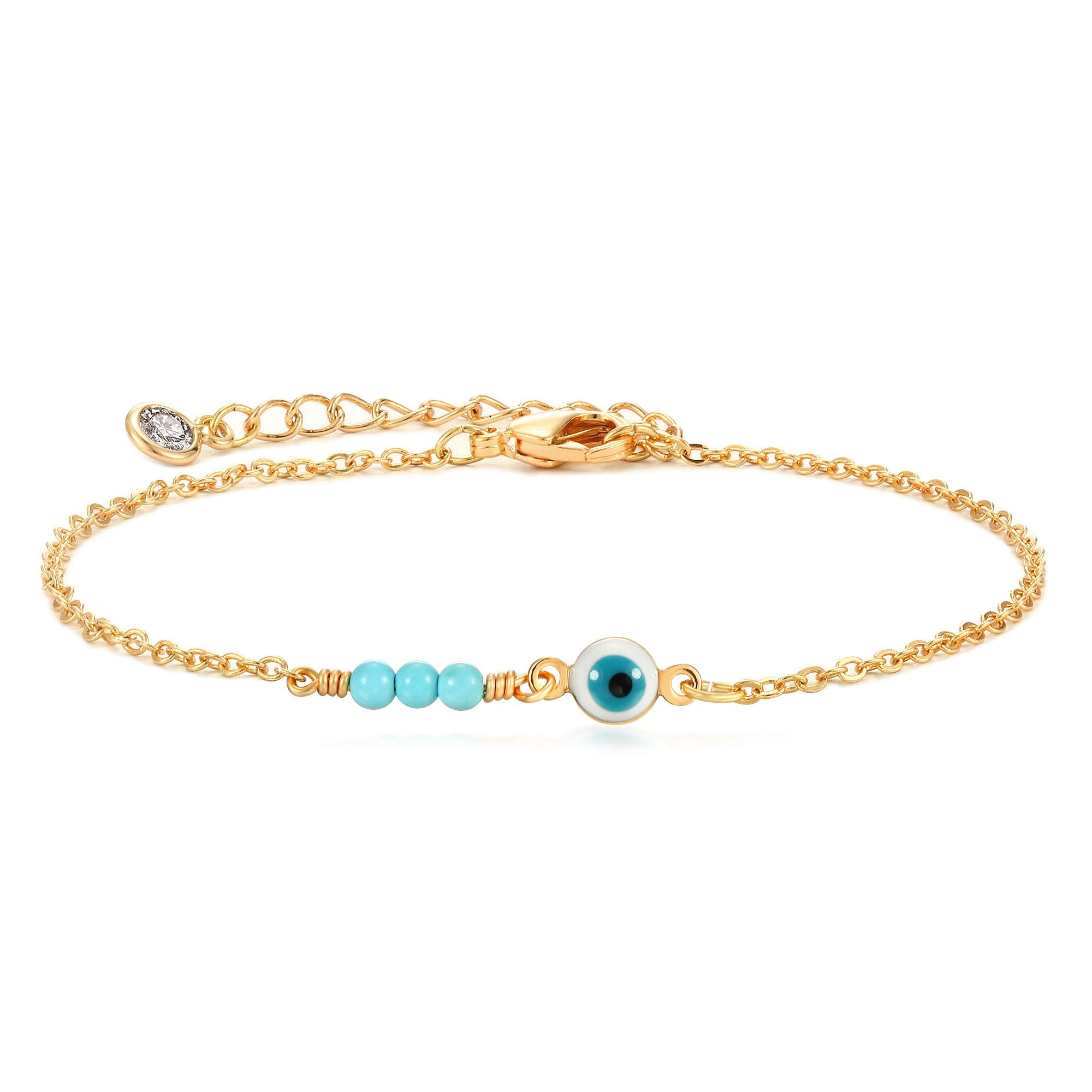 MEVECCO Dainty Chain Bracelets for Women, Layered and Charm Styles